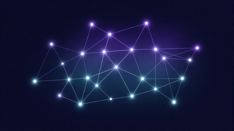 Interconnected glowing nodes representing the HyperEVM DeFi protocol ecosystem